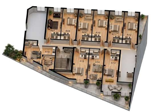 Block A floor model, level 01